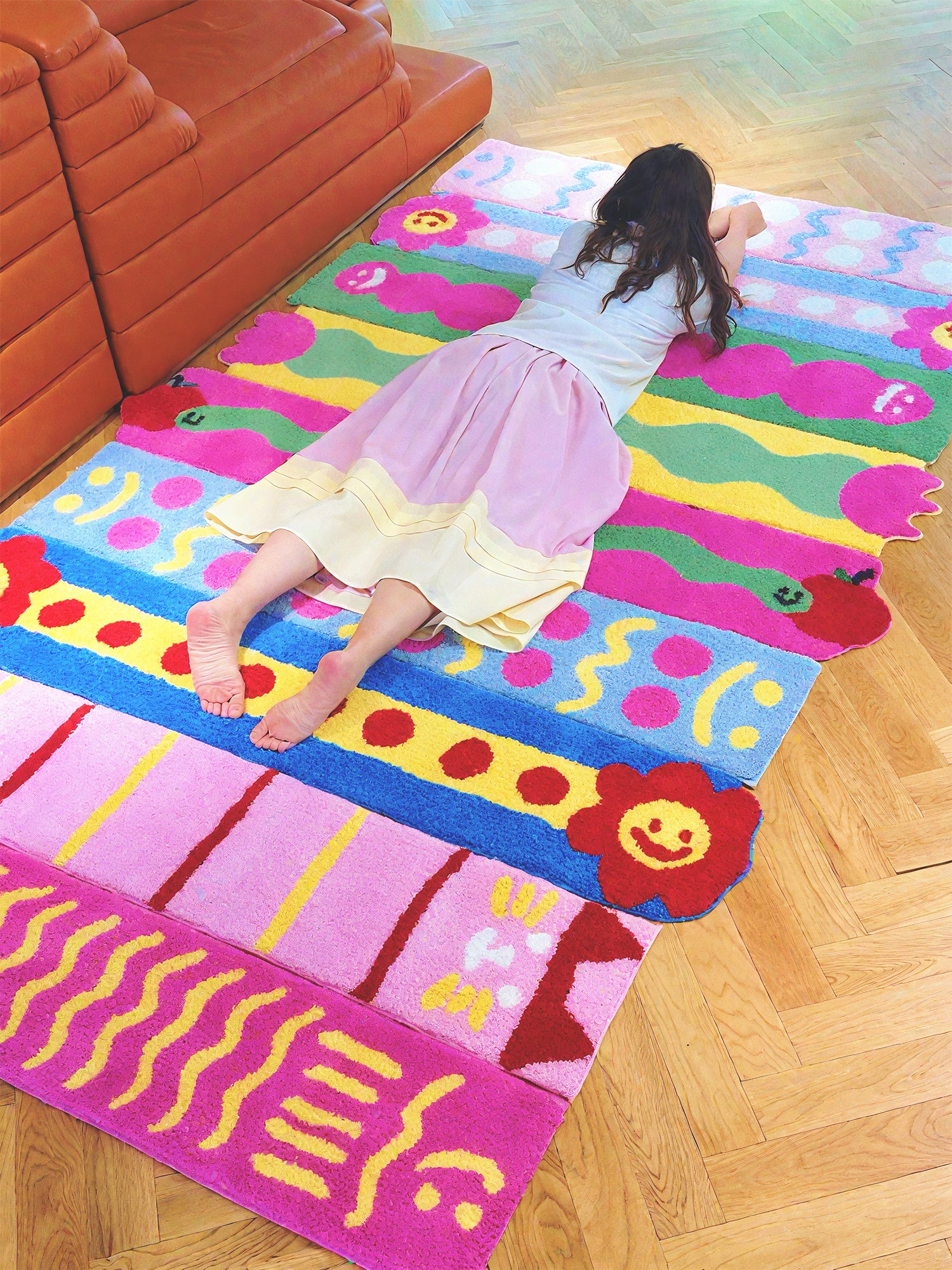 Gemini Bug-Line Cat -  Pink with Cherry