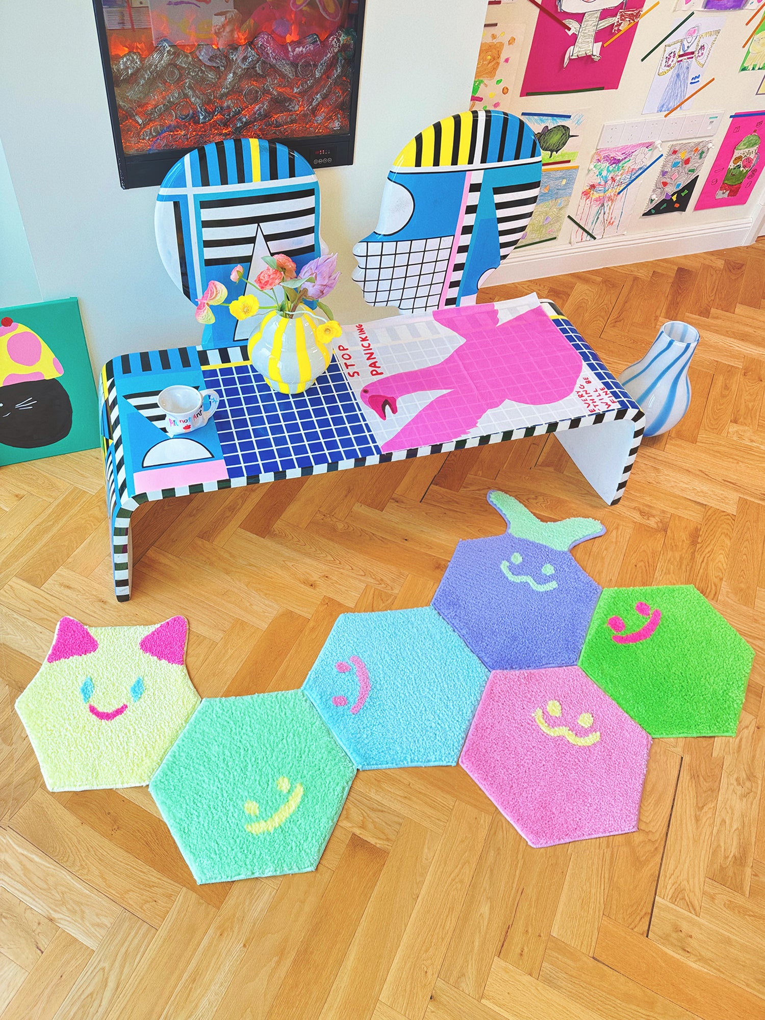 Hexscape - Happy Smile -  Neon Mint