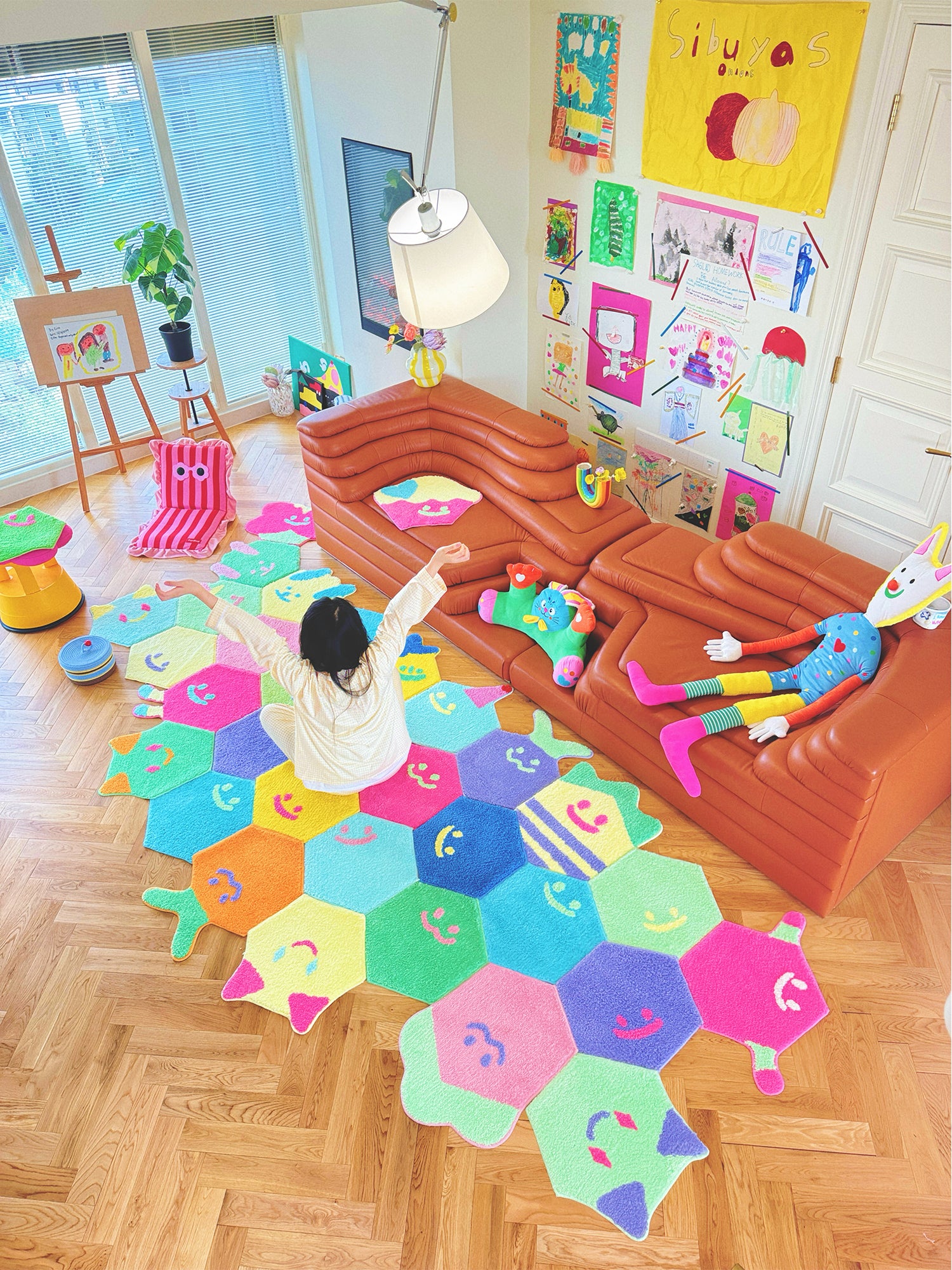 Hexscape - Cheeky Smile -Spring Green