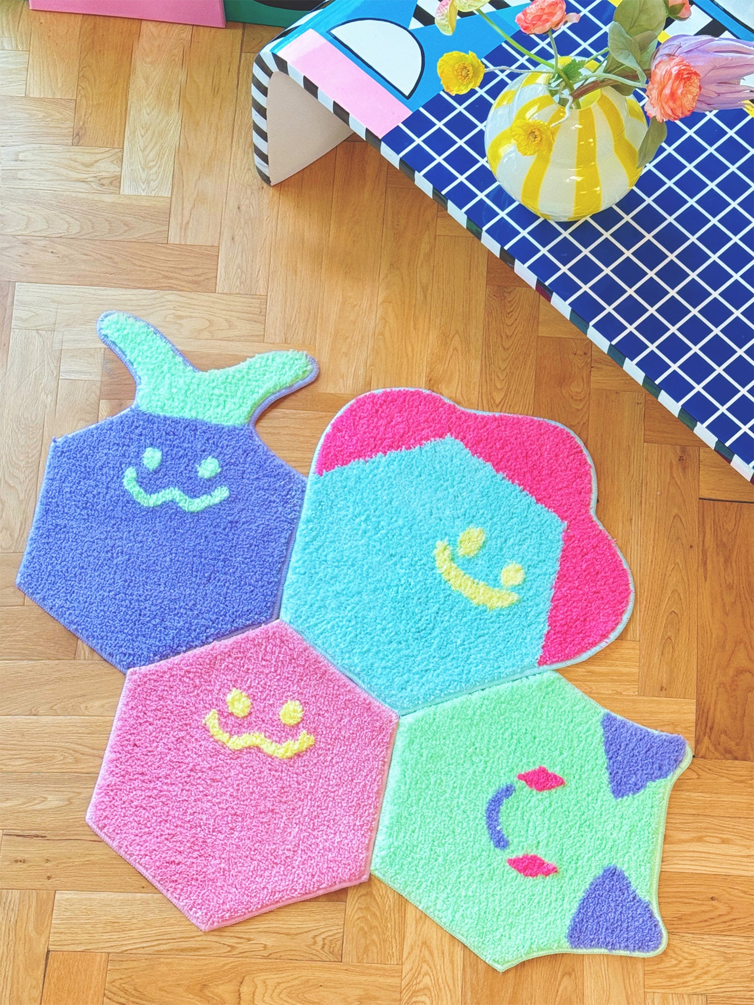 Hexscape - Meow Party - Meadow Green