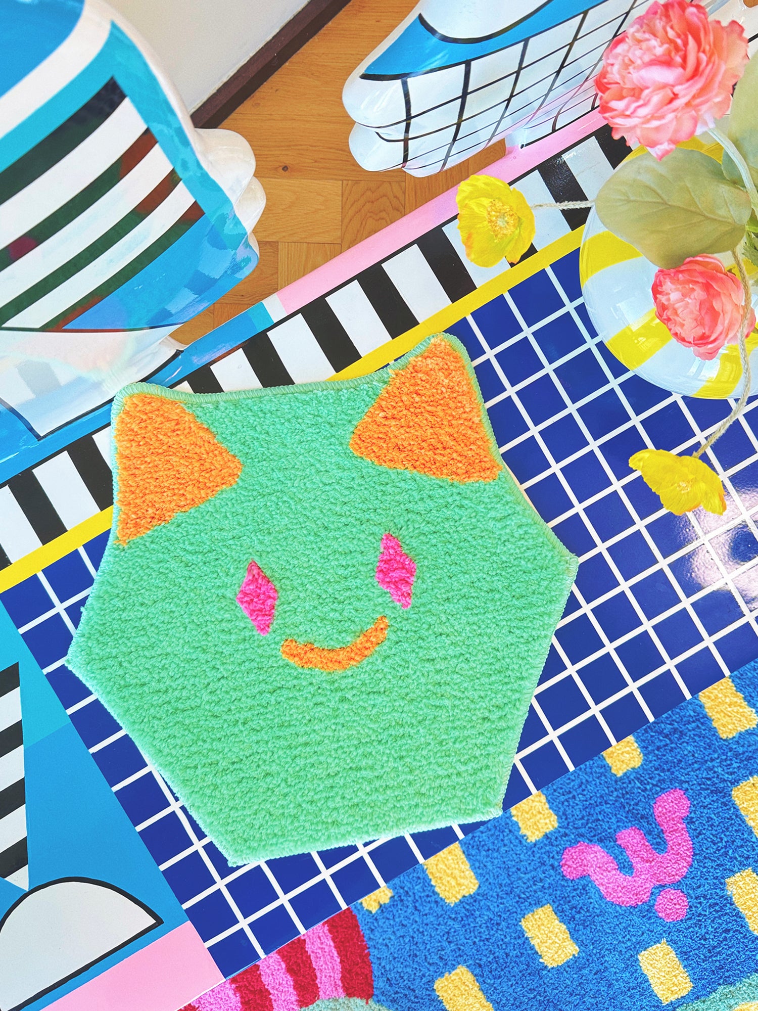 Hexscape - Meow Party - Spring Green