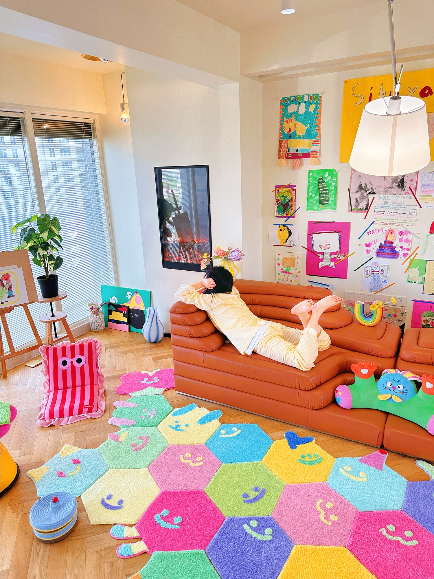 Hexscape - Happy Smile - Meadow Green